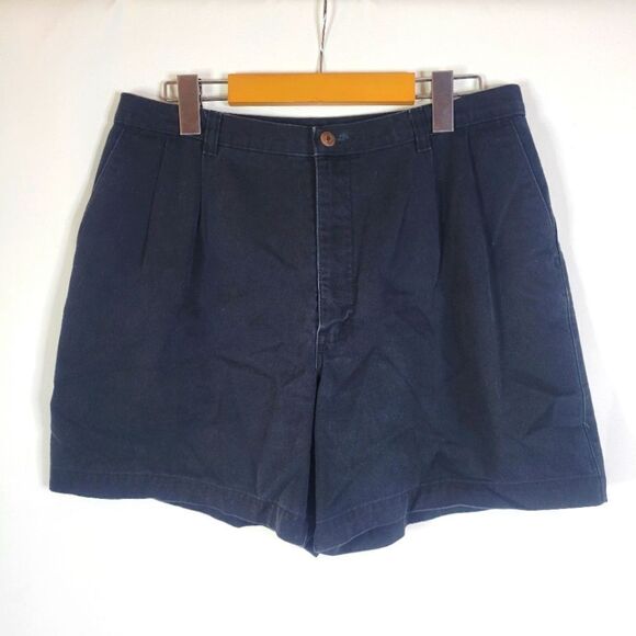 Vintage Black 100% Cotton Classic Wide Leg High-Waisted Shorts - Picture 3 of 13